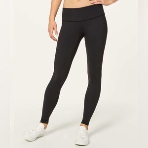 lululemon Wunder Under Low Rise Tight Full Length Leggings Black